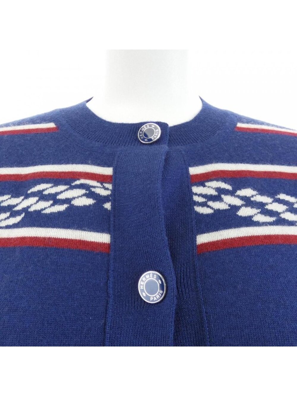 ★SOLD★ Hermes Canoe Chaine D'ancre Cardigan - Picture 5 of 6